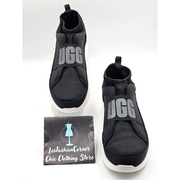 Ugg Women's Black Neoprene Neutra Trainer Slip-On Platform Sneakers Size 9 2859 - Picture 3 of 16